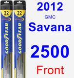 Front Wiper Blade Pack for 2012 GMC Savana 2500 - Hybrid