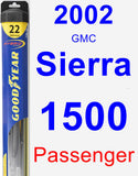 Passenger Wiper Blade for 2002 GMC Sierra 1500 - Hybrid