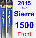 Front Wiper Blade Pack for 2015 GMC Sierra 1500 - Hybrid