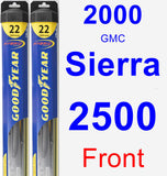 Front Wiper Blade Pack for 2000 GMC Sierra 2500 - Hybrid