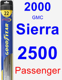 Passenger Wiper Blade for 2000 GMC Sierra 2500 - Hybrid