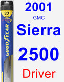 Driver Wiper Blade for 2001 GMC Sierra 2500 - Hybrid