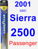 Passenger Wiper Blade for 2001 GMC Sierra 2500 - Hybrid