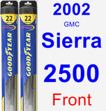 Front Wiper Blade Pack for 2002 GMC Sierra 2500 - Hybrid