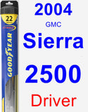 Driver Wiper Blade for 2004 GMC Sierra 2500 - Hybrid