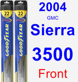 Front Wiper Blade Pack for 2004 GMC Sierra 3500 - Hybrid