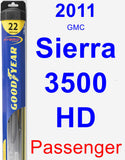 Passenger Wiper Blade for 2011 GMC Sierra 3500 HD - Hybrid