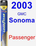 Passenger Wiper Blade for 2003 GMC Sonoma - Hybrid