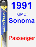 Passenger Wiper Blade for 1991 GMC Sonoma - Hybrid