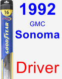 Driver Wiper Blade for 1992 GMC Sonoma - Hybrid