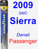 Passenger Wiper Blade for 2009 GMC Sierra - Hybrid