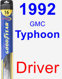 Driver Wiper Blade for 1992 GMC Typhoon - Hybrid