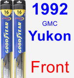 Front Wiper Blade Pack for 1992 GMC Yukon - Hybrid