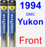 Front Wiper Blade Pack for 1994 GMC Yukon - Hybrid