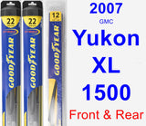 Front & Rear Wiper Blade Pack for 2007 GMC Yukon XL 1500 - Hybrid