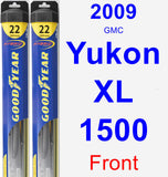 Front Wiper Blade Pack for 2009 GMC Yukon XL 1500 - Hybrid