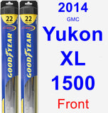Front Wiper Blade Pack for 2014 GMC Yukon XL 1500 - Hybrid