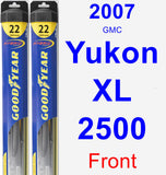 Front Wiper Blade Pack for 2007 GMC Yukon XL 2500 - Hybrid