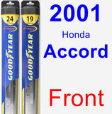 Front Wiper Blade Pack for 2001 Honda Accord - Hybrid