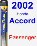 Passenger Wiper Blade for 2002 Honda Accord - Hybrid