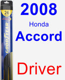 Driver Wiper Blade for 2008 Honda Accord - Hybrid