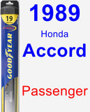 Passenger Wiper Blade for 1989 Honda Accord - Hybrid