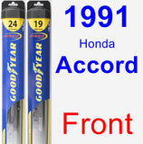 Front Wiper Blade Pack for 1991 Honda Accord - Hybrid