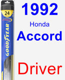 Driver Wiper Blade for 1992 Honda Accord - Hybrid