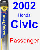 Passenger Wiper Blade for 2002 Honda Civic - Hybrid