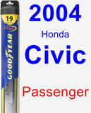 Passenger Wiper Blade for 2004 Honda Civic - Hybrid