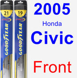 Front Wiper Blade Pack for 2005 Honda Civic - Hybrid