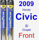 Front Wiper Blade Pack for 2009 Honda Civic - Hybrid