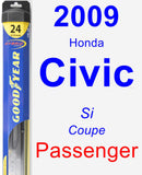 Passenger Wiper Blade for 2009 Honda Civic - Hybrid