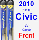 Front Wiper Blade Pack for 2010 Honda Civic - Hybrid