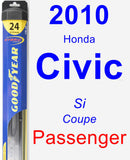 Passenger Wiper Blade for 2010 Honda Civic - Hybrid