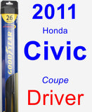 Driver Wiper Blade for 2011 Honda Civic - Hybrid