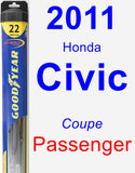 Passenger Wiper Blade for 2011 Honda Civic - Hybrid