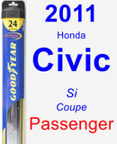 Passenger Wiper Blade for 2011 Honda Civic - Hybrid