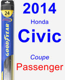 Passenger Wiper Blade for 2014 Honda Civic - Hybrid