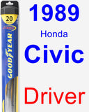 Driver Wiper Blade for 1989 Honda Civic - Hybrid