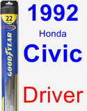 Driver Wiper Blade for 1992 Honda Civic - Hybrid