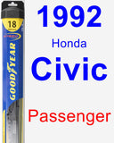 Passenger Wiper Blade for 1992 Honda Civic - Hybrid