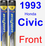 Front Wiper Blade Pack for 1993 Honda Civic - Hybrid