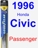 Passenger Wiper Blade for 1996 Honda Civic - Hybrid