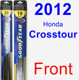 Front Wiper Blade Pack for 2012 Honda Crosstour - Hybrid