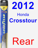 Rear Wiper Blade for 2012 Honda Crosstour - Hybrid