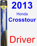 Driver Wiper Blade for 2013 Honda Crosstour - Hybrid