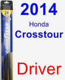 Driver Wiper Blade for 2014 Honda Crosstour - Hybrid