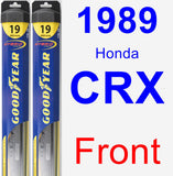 Front Wiper Blade Pack for 1989 Honda CRX - Hybrid