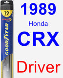 Driver Wiper Blade for 1989 Honda CRX - Hybrid